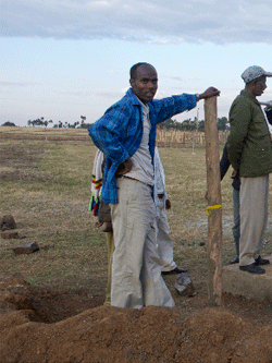 A church member in Ethiopia