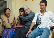 manja-released21 Joyful Homecoming: At home for the first time in nine years, Pastor Manja Tamang hugs his daughter, Tabita, with his wife, Rati, and son, Andreas.