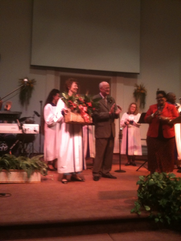 hinsons Pastor and Mrs. Hinson during the celebration.
