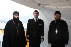 Bagrow, center, with Georgian Orthodox priests.