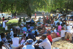 Haitians at the COG compound