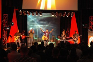 stevenscreek Stevens Creek Band leads in praise and worship at the Engage conference.