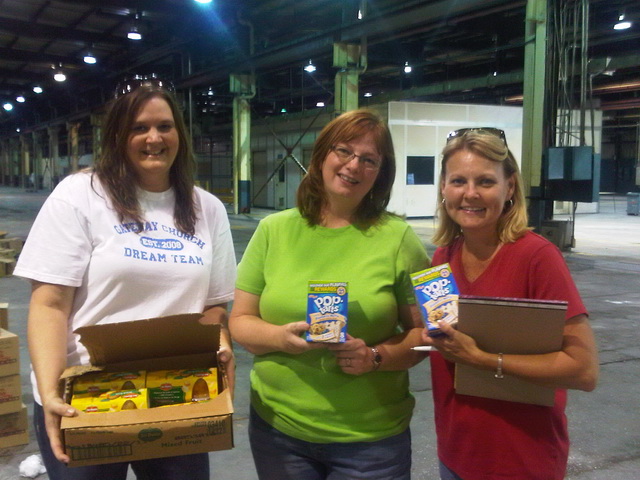 Members of Gateway Church assist in flood relief: (l-r) Jennifer Kalman, Susan Bailey, Gina Weir.
