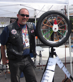 scott20and20wheel20250w Chaplain Scott Bush with the popular "Wheel of Dysfunction."
