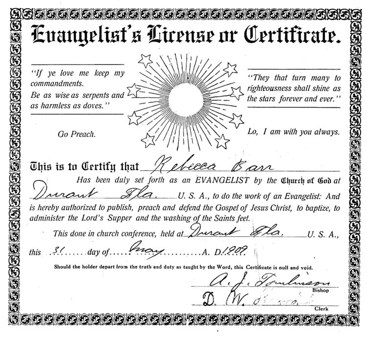 evangelists-license