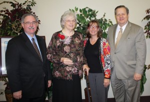 spirit-of-azusa-award-presentation-cropped1 Left to right: Dr. David G. Roebuck, Rev. Margaret Gaines, Mrs. Victoria Eachus, and Dr. Steven J. Land, president, Pentecostal Theological Seminary.