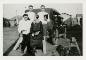 h-l-chesser-1925-baldrees-1 H.L. Chesser, P.W. Chesser, Martin Baldree and Lassie Chesser Baldree about the time the Band Boys ministered in Texas.