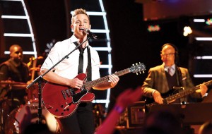 Clark Beckham performs on the set of American Idol (photo by Michael Becker/FOX. Click on photo to enlarge).