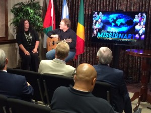 Jennifer and Jimmy Layne perform at the Church of God International Offices.