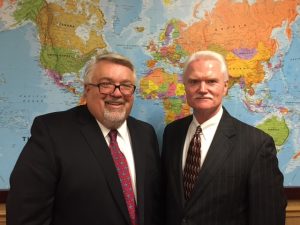David Griffis, left, General Director of World Missions, and M. Thomas Propes, Assistant Director of World Missions.